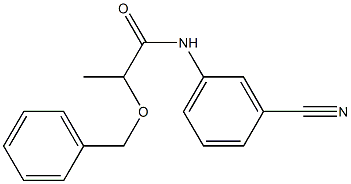 2-(benzyloxy)-N-(3-cyanophenyl)propanamide 结构式