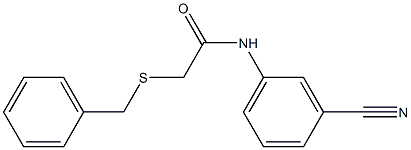 2-(benzylsulfanyl)-N-(3-cyanophenyl)acetamide 结构式