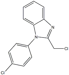 2-(chloromethyl)-1-(4-chlorophenyl)-1H-1,3-benzodiazole 结构式