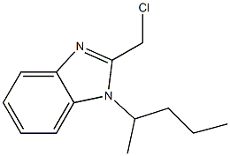 2-(chloromethyl)-1-(pentan-2-yl)-1H-1,3-benzodiazole 结构式