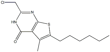 2-(chloromethyl)-6-hexyl-5-methyl-3H,4H-thieno[2,3-d]pyrimidin-4-one 结构式