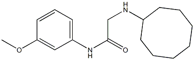 2-(cyclooctylamino)-N-(3-methoxyphenyl)acetamide 结构式
