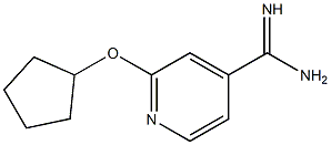 2-(cyclopentyloxy)pyridine-4-carboximidamide 结构式