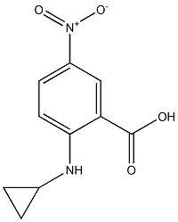 2-(cyclopropylamino)-5-nitrobenzoic acid 结构式