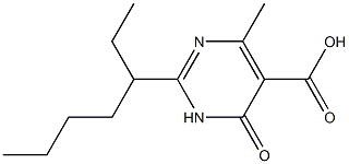 2-(heptan-3-yl)-4-methyl-6-oxo-1,6-dihydropyrimidine-5-carboxylic acid 结构式