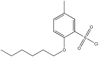 2-(hexyloxy)-5-methylbenzene-1-sulfonyl chloride 结构式