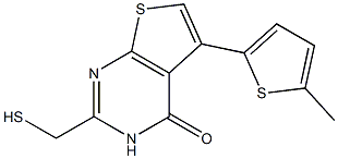 2-(mercaptomethyl)-5-(5-methylthien-2-yl)thieno[2,3-d]pyrimidin-4(3H)-one 结构式