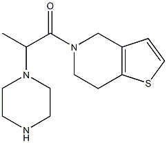 2-(piperazin-1-yl)-1-{4H,5H,6H,7H-thieno[3,2-c]pyridin-5-yl}propan-1-one 结构式