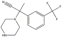 2-(piperazin-1-yl)-2-[3-(trifluoromethyl)phenyl]propanenitrile 结构式