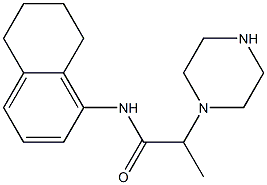 2-(piperazin-1-yl)-N-(5,6,7,8-tetrahydronaphthalen-1-yl)propanamide 结构式