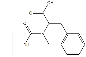 2-(tert-butylcarbamoyl)-1,2,3,4-tetrahydroisoquinoline-3-carboxylic acid 结构式