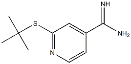 2-(tert-butylsulfanyl)pyridine-4-carboximidamide 结构式