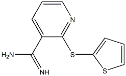 2-(thiophen-2-ylsulfanyl)pyridine-3-carboximidamide 结构式