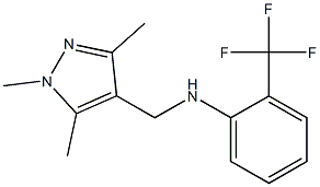 2-(trifluoromethyl)-N-[(1,3,5-trimethyl-1H-pyrazol-4-yl)methyl]aniline 结构式