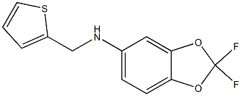 2,2-difluoro-N-(thiophen-2-ylmethyl)-2H-1,3-benzodioxol-5-amine 结构式