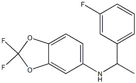 2,2-difluoro-N-[1-(3-fluorophenyl)ethyl]-2H-1,3-benzodioxol-5-amine 结构式