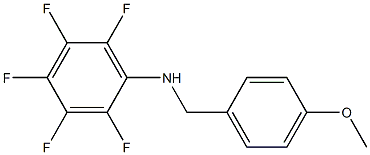 2,3,4,5,6-pentafluoro-N-[(4-methoxyphenyl)methyl]aniline 结构式