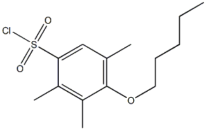 2,3,5-trimethyl-4-(pentyloxy)benzene-1-sulfonyl chloride 结构式