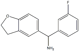 2,3-dihydro-1-benzofuran-5-yl(3-fluorophenyl)methanamine 结构式