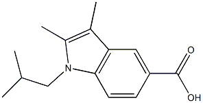 2,3-dimethyl-1-(2-methylpropyl)-1H-indole-5-carboxylic acid 结构式
