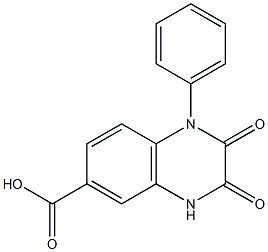2,3-dioxo-1-phenyl-1,2,3,4-tetrahydroquinoxaline-6-carboxylic acid 结构式