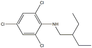 2,4,6-trichloro-N-(2-ethylbutyl)aniline 结构式