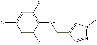 2,4,6-trichloro-N-[(1-methyl-1H-pyrazol-4-yl)methyl]aniline 结构式