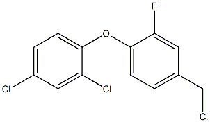 2,4-dichloro-1-[4-(chloromethyl)-2-fluorophenoxy]benzene 结构式