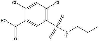 2,4-dichloro-5-(propylsulfamoyl)benzoic acid 结构式