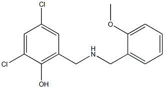2,4-dichloro-6-({[(2-methoxyphenyl)methyl]amino}methyl)phenol 结构式