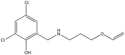 2,4-dichloro-6-({[3-(ethenyloxy)propyl]amino}methyl)phenol 结构式