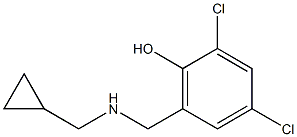 2,4-dichloro-6-{[(cyclopropylmethyl)amino]methyl}phenol 结构式