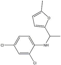 2,4-dichloro-N-[1-(5-methylfuran-2-yl)ethyl]aniline 结构式