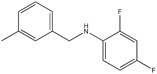 2,4-difluoro-N-[(3-methylphenyl)methyl]aniline 结构式