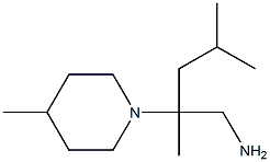 2,4-dimethyl-2-(4-methylpiperidin-1-yl)pentan-1-amine 结构式