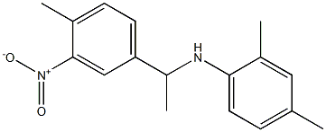 2,4-dimethyl-N-[1-(4-methyl-3-nitrophenyl)ethyl]aniline 结构式