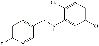 2,5-dichloro-N-[(4-fluorophenyl)methyl]aniline 结构式