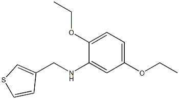 2,5-diethoxy-N-(thiophen-3-ylmethyl)aniline 结构式