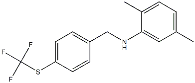 2,5-dimethyl-N-({4-[(trifluoromethyl)sulfanyl]phenyl}methyl)aniline 结构式