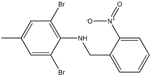2,6-dibromo-4-methyl-N-[(2-nitrophenyl)methyl]aniline 结构式