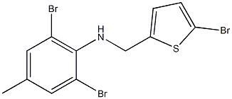 2,6-dibromo-N-[(5-bromothiophen-2-yl)methyl]-4-methylaniline 结构式