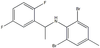 2,6-dibromo-N-[1-(2,5-difluorophenyl)ethyl]-4-methylaniline 结构式