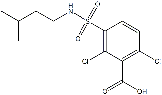 2,6-dichloro-3-[(3-methylbutyl)sulfamoyl]benzoic acid 结构式