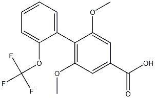 2,6-dimethoxy-2'-(trifluoromethoxy)-1,1'-biphenyl-4-carboxylic acid 结构式