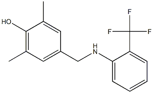 2,6-dimethyl-4-({[2-(trifluoromethyl)phenyl]amino}methyl)phenol 结构式