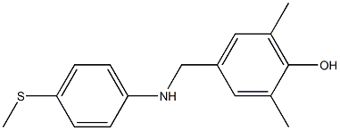 2,6-dimethyl-4-({[4-(methylsulfanyl)phenyl]amino}methyl)phenol 结构式