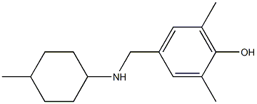 2,6-dimethyl-4-{[(4-methylcyclohexyl)amino]methyl}phenol 结构式