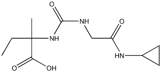 2-[({[2-(cyclopropylamino)-2-oxoethyl]amino}carbonyl)amino]-2-methylbutanoic acid 结构式