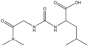 2-[({[2-(dimethylamino)-2-oxoethyl]amino}carbonyl)amino]-4-methylpentanoic acid 结构式