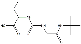 2-[({[2-(tert-butylamino)-2-oxoethyl]amino}carbonyl)amino]-3-methylbutanoic acid 结构式